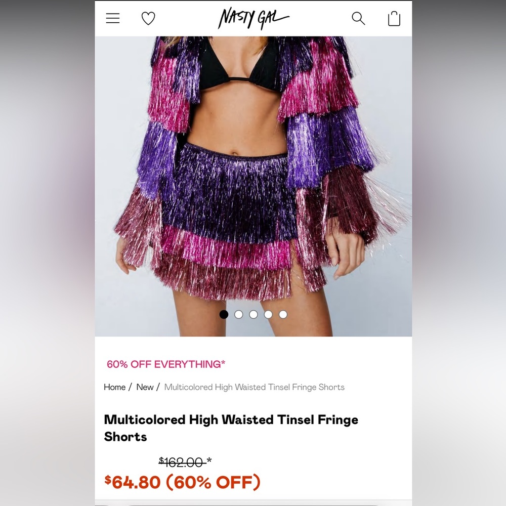 Multicolor High Waisted Fringe Shorts | Nasty Gal | Size US6